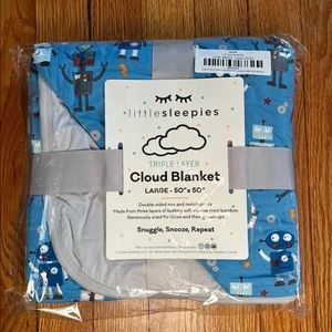 New Little Sleepies Robot Triple Layer Cloud Blanket